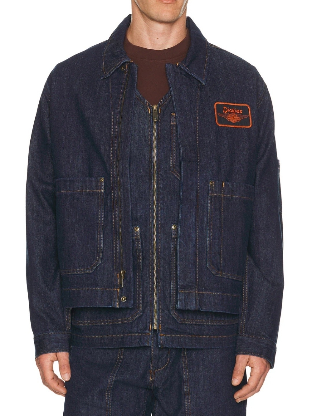 NEW!!! Harley-Davidson x Dickies Navy Denim Workwear Jacket, Large, Retail $220 - Picture 4 of 16